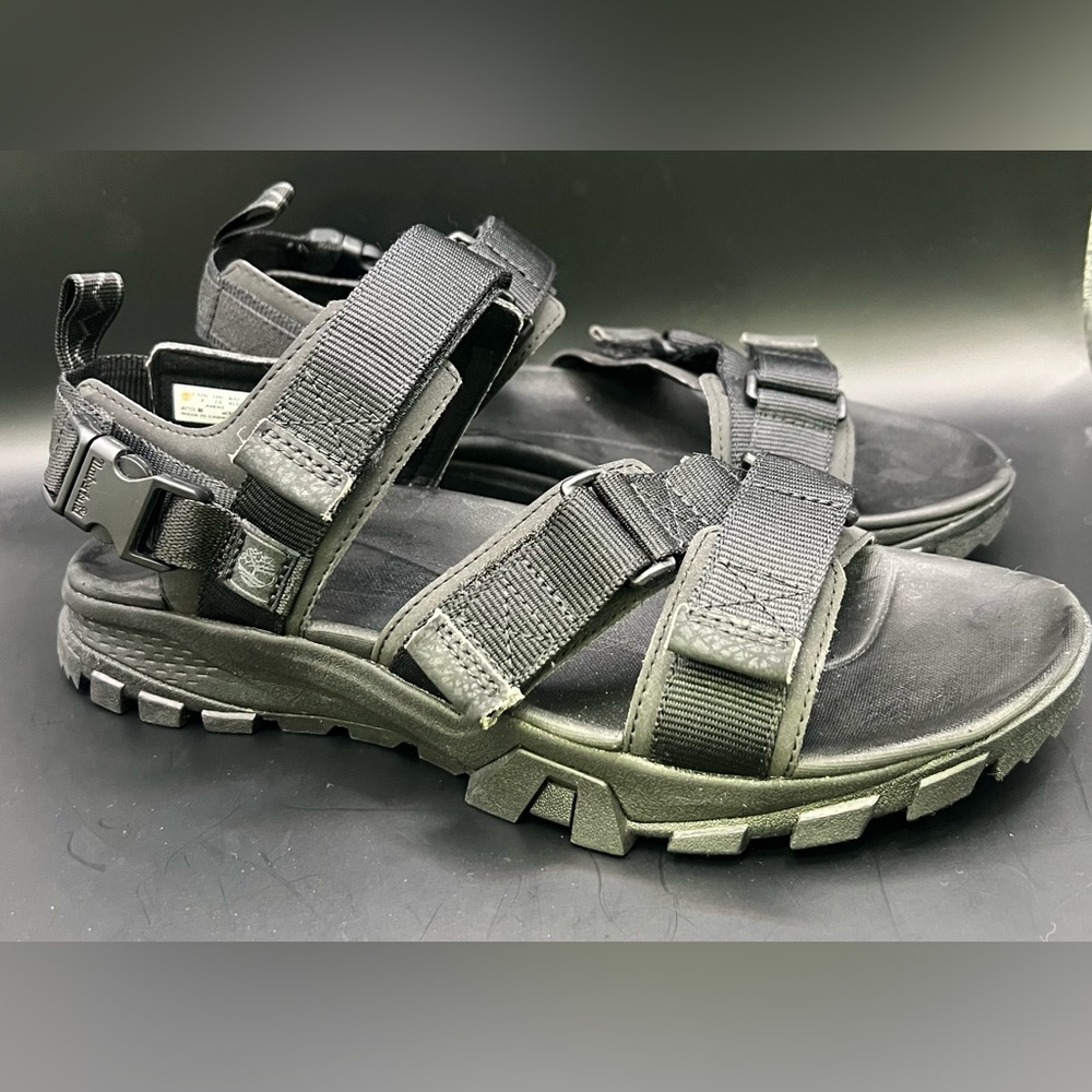Timberland- Men's Garrison Black Trail Sandals, Size:8